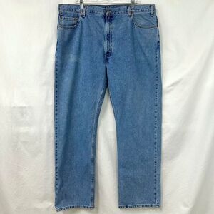 LEVI'S Vintage 505 Light Wash Blue Denim Classic Straight Leg Jeans 44x32 Mexico